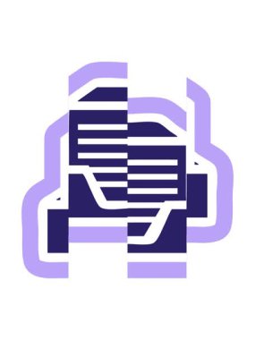 Ofis kağıt yığını simgesinin bölünen hareket canlandırması