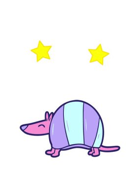 dönen yıldızlar armadillonun animasyonu