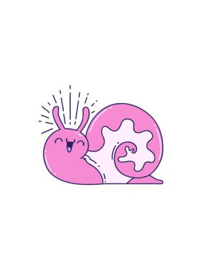 Geleneksel dövme stili mutlu salyangoz satışı animasyonu