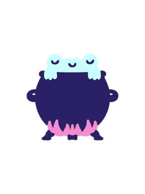 Bir kazanda kurbağanın yıldız patlaması etkisi animasyonu