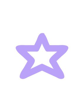 Dikkat çekici yıldız şekli sembolü canlandırması