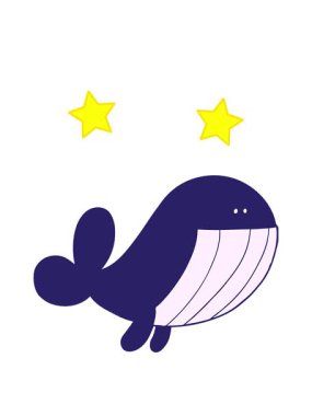 dönen yıldızlar çizgi film balinası animasyonu