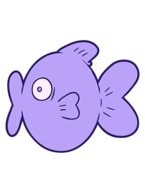 karikatür balıklarının hareketli animasyonu