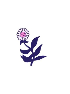 El çiziminin yatay titreşimli animasyonu papatya çiçeği.