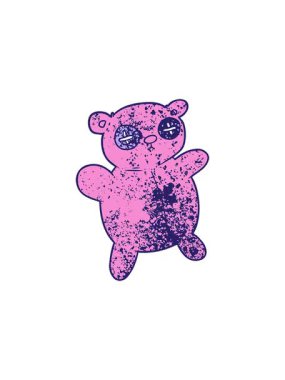 Eski oyuncak ayı çizgi filminin yıldız patlaması etkisi animasyonu