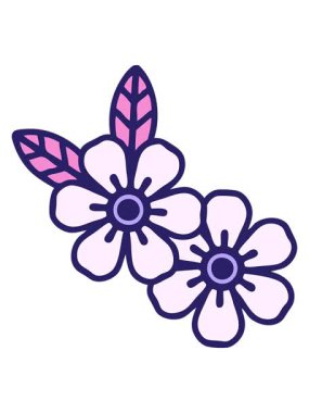 Çiçeklerin ikonik dövme tarzının parlak ışık efektleri