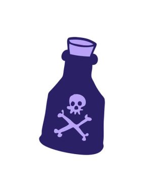 karikatür karalama zehirli şişesinin canlandırma efekti