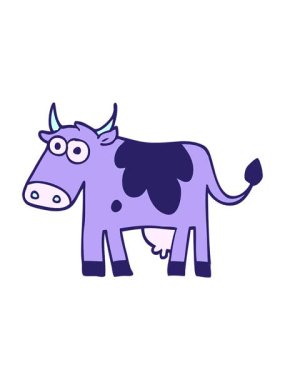 karikatür karalama çiftlik ineğinin hareketli animasyonu