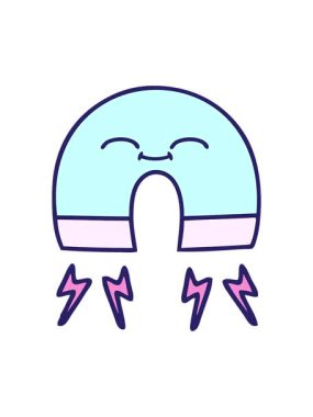 Şirin mıknatıs karikatürünün hareketli animasyonu