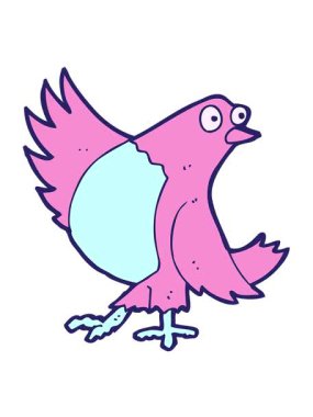 Dans eden robin çizgi filminin hareketli animasyonu