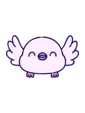 Sevimli yavru karalama kuşunun ışıltı etkisi