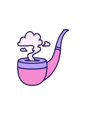 Sigara içenlerin piposunun çiziminin radyoaktif parlayan animasyonu