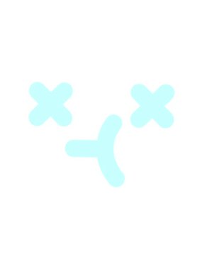 Belirsiz şaşı yüz simgesinin titreşimli hareketi