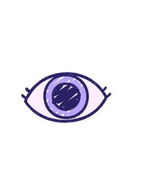 Göz Sembol Tebeşiri Çiziminin yatay titreşimli animasyonu