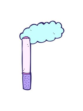 Karikatür sigarasının titreşimli hareketi