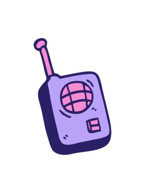 Titreyen hareketli çizgi film animasyonu karalama telsizi