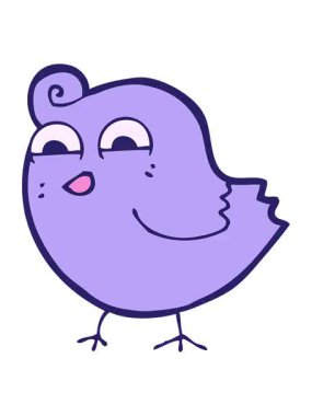 karikatür komik kuşun efekt animasyonunu renklendir