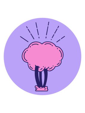 Dövme stili bir ağacın çizimini salla ve duraklat