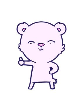 Kutup ayısı çizgi filminin titreyen animasyonu