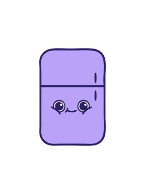 Buzdolabı karikatürünün dönen hareketli animasyonu