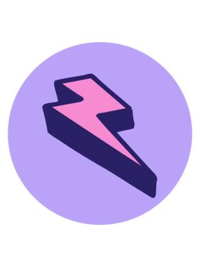 Şimşek tasarımının hareketli animasyonunu oynat