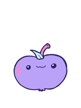 Çizgi film elma tasarımının animasyonunu genişletiyorum