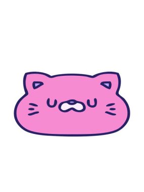 Kedi suratlı bir karikatürün hareketli animasyonu