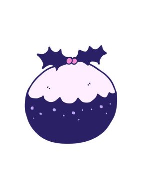 Karikatür Noel pudinginin hareketli animasyonu