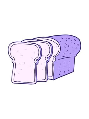 karikatür dilimlenmiş ekmeğin pixelize etkisi