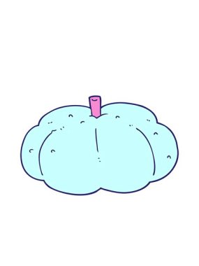 Balkabağı çiziminin hareketli animasyonu