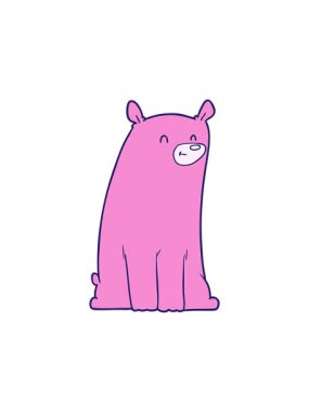 Karikatür Kawaii oyuncak ayı dizaynının hareketli animasyonu