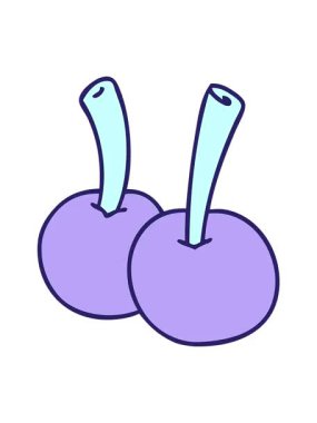 el çizilmiş tuhaf karikatür kirazlarının canlandırma efektini göster