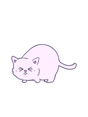 Kızgın bir kedi çizgi filminin yanıp sönen radyal çizgileri.