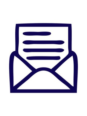 Bir harf ve zarf simgesinin çizgi çiziminin neon ışık efekti canlandırması