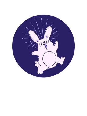 Dövme stili hoplayıp zıplayan bir tavşanın canlandırması