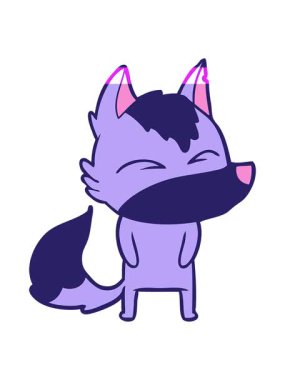 Çizgi film kurtlarının somurtmasını canlandırın.