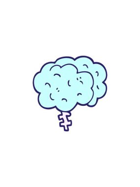 Çizgi film karikatür beyninin satış animasyonu