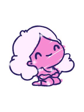 Mutlu Kadın Chalky Çiziminin parıltı etkisi