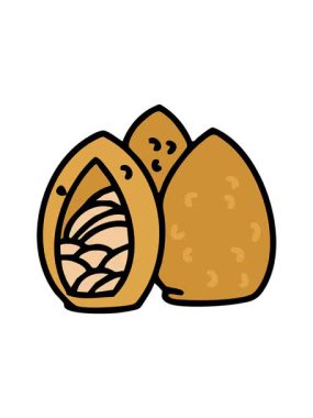 Birkaç geleneksel Brezilya coxinha 'sının hareketli animasyonu