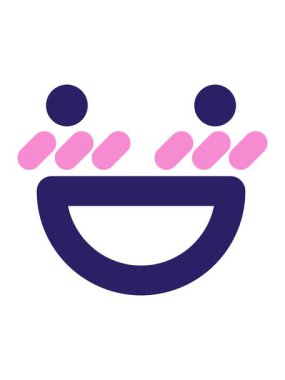 Mutlu kızaran yüz simgesinin basınçlı animasyonu