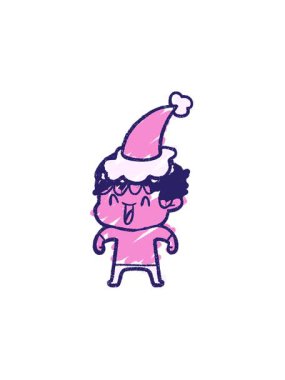 Bir Noel Erkeği Tebeşiri Çiziminin bölünme etkisi