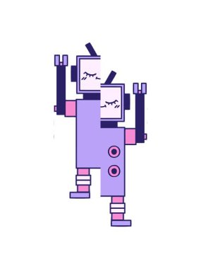 Tatlı robotun bölünmüş hareket animasyonu