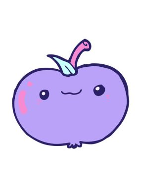 Çizgi film elma tasarımının hareketli animasyonu