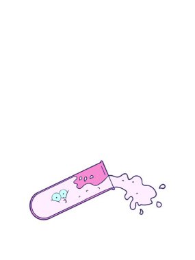 Çizgi film test tüplerinin dökülme animasyonunu genişletiyorum.