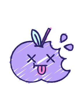 Elma Tebeşiri Çiziminin parlak ışık efekti