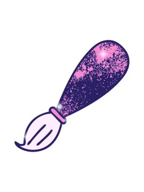 Bir boya fırçasının eski grunge desen çizgi filminin ışıltı etkisi