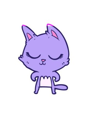 Sakin çizgi film kedisinin animasyonunu güçlendir