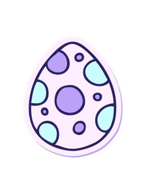 Paskalya yumurtası çizilmiş garip bir el çıkartmasının dönen hareketli animasyonu