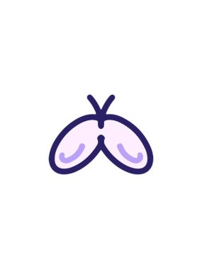 Kelebeğin basit cesur tasarımının radyoaktif parlak animasyonu