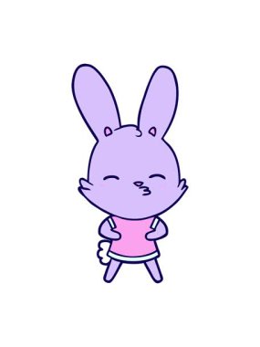 neon ışık efektleri meraklı tavşan çizgi filminin animasyonu